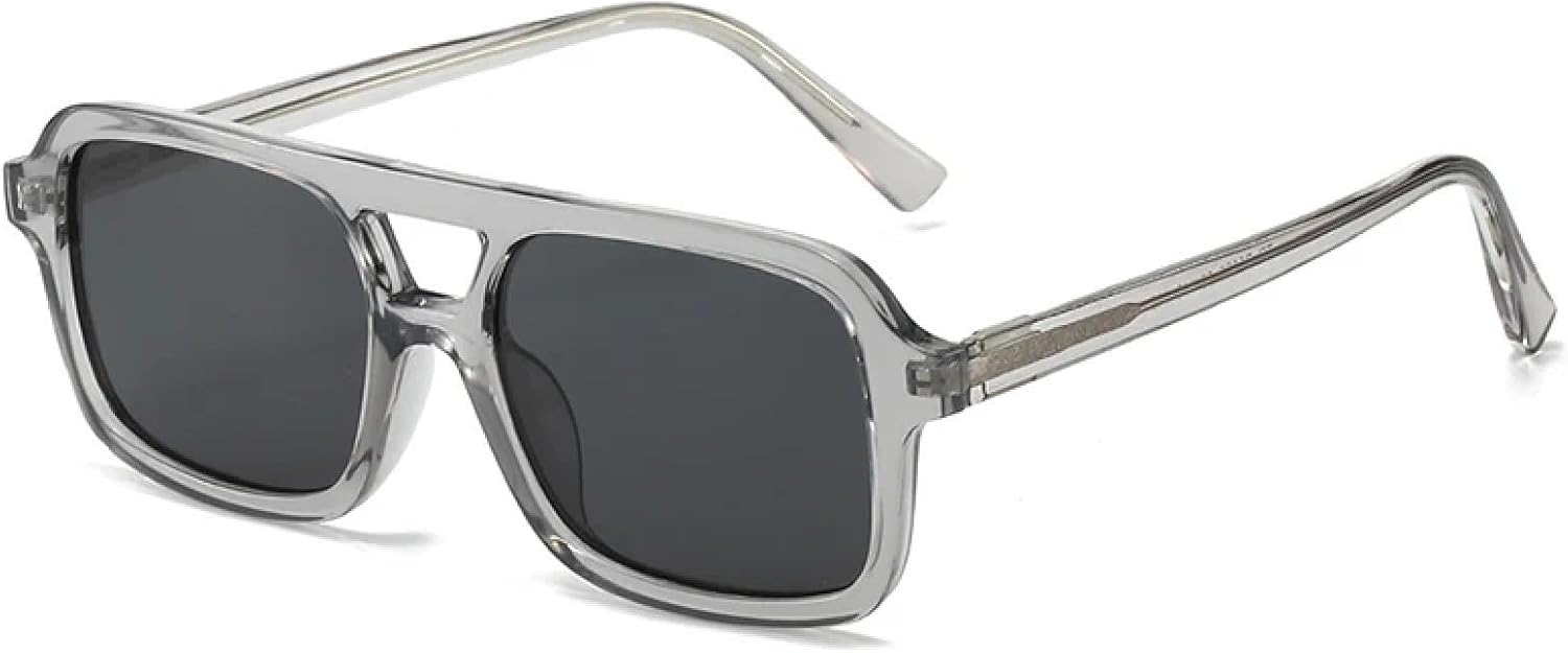 Ретро-солнцезащитные очки с двойной перемычкой для женщин, роскошные, модные, прозрачные, конфетные оттенки, защита от УФ-излучения UV400. Модные солнцезащитные очки для мужчин TVTBBVV, Grey Grey
Ретро-солнцезащитные очки с двойной перемычкой для женщин, роскошные, модные, прозрачные, конфетные оттенки, защита от УФ-излучения UV400. Модные солнцезащитные очки для мужчин TVTBBVV, Grey Grey