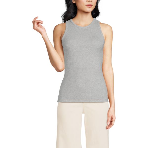 Женская драпированная майка в рубчик Lands' End, серый
Женская драпированная майка в рубчик Lands' End, серый