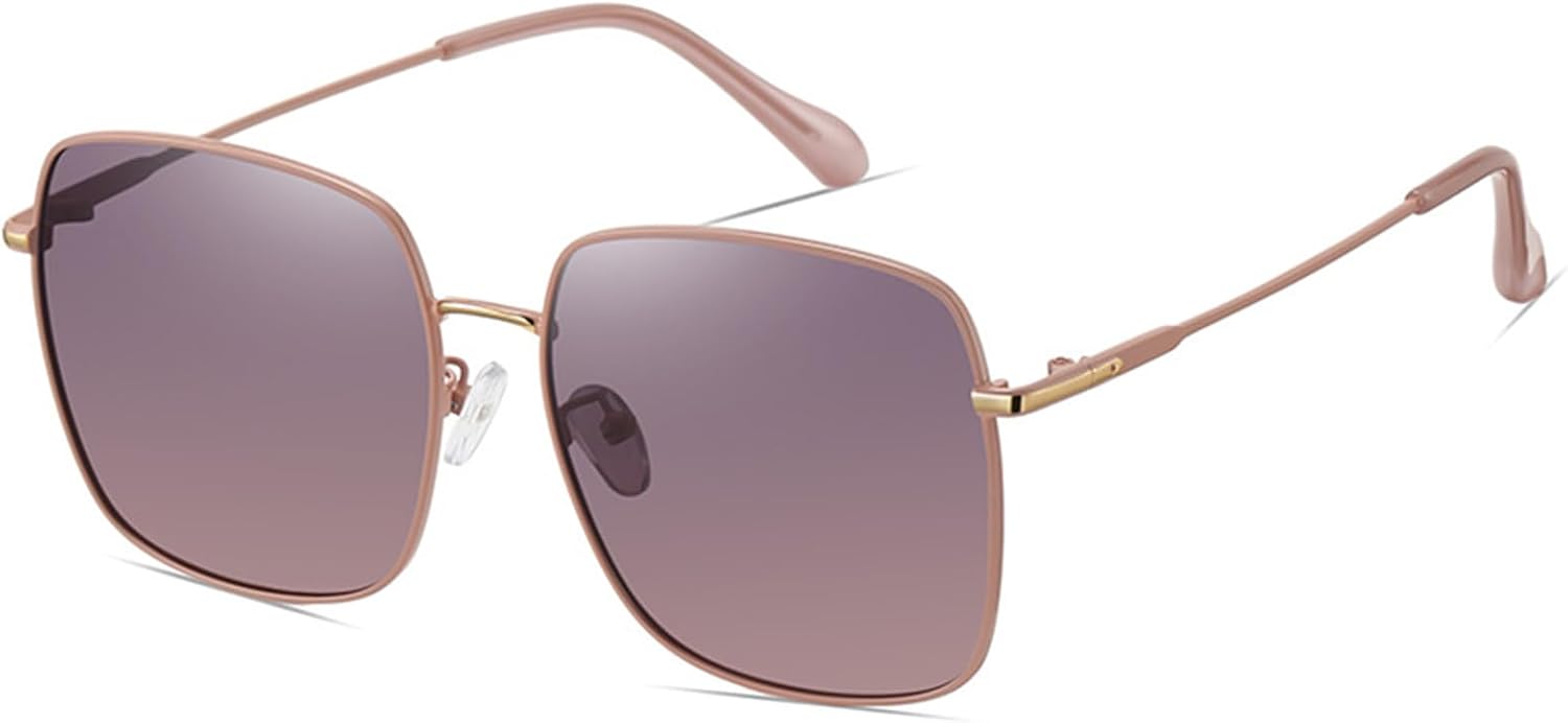 Женские солнцезащитные очки увеличенного размера с поляризацией - Стильные квадратные металлические оправы - Защита от УФ-излучения UV400 - Легкие и с антибликовым покрытием Bubmari, C
Женские солнцезащитные очки увеличенного размера с поляризацией - Стильные квадратные металлические оправы - Защита от УФ-излучения UV400 - Легкие и с антибликовым покрытием Bubmari, C