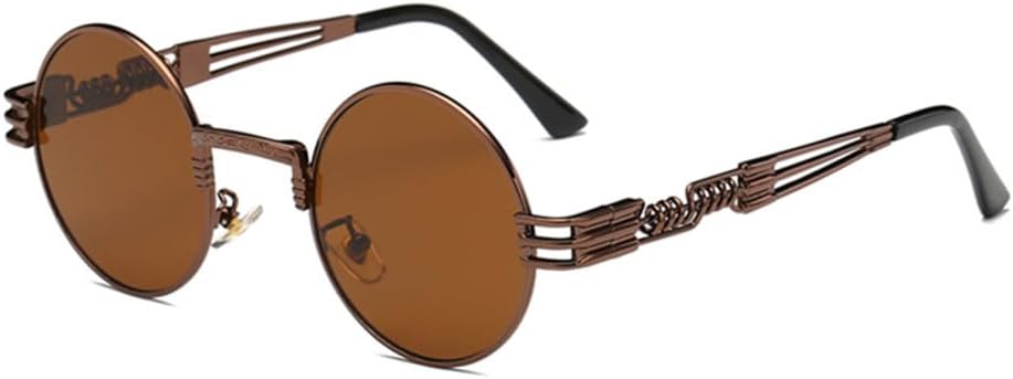 Круглые солнцезащитные очки в стиле стимпанк для мужчин и женщин, металлические, винтажные солнцезащитные очки с защитой от УФ-излучения UV400 VFDHN, Brown Frame Brown
Круглые солнцезащитные очки в стиле стимпанк для мужчин и женщин, металлические, винтажные солнцезащитные очки с защитой от УФ-излучения UV400 VFDHN, Brown Frame Brown