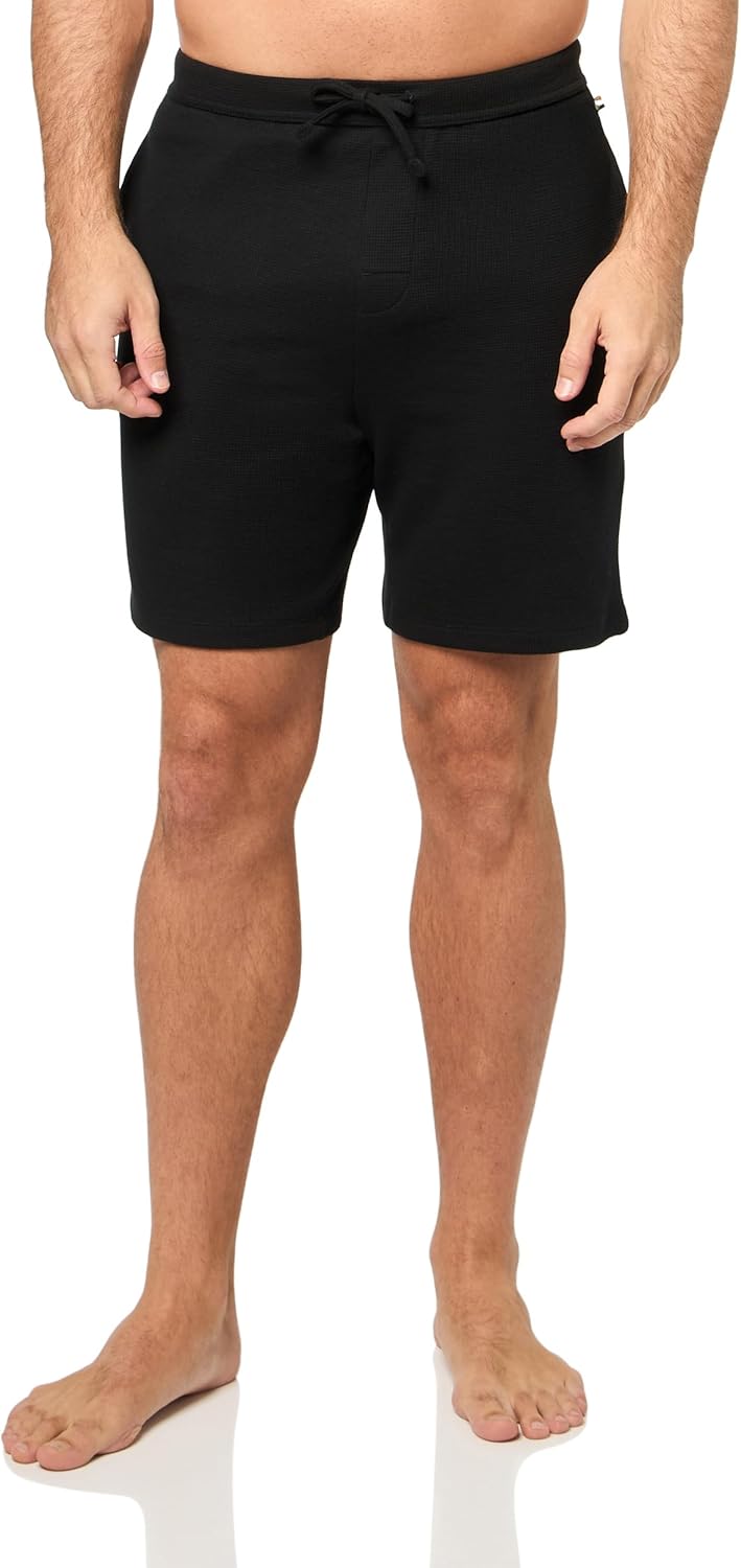 BOSS Мужские шорты для отдыха с контрастным логотипом в стиле вафли, Black Carbon
BOSS Мужские шорты для отдыха с контрастным логотипом в стиле вафли, Black Carbon