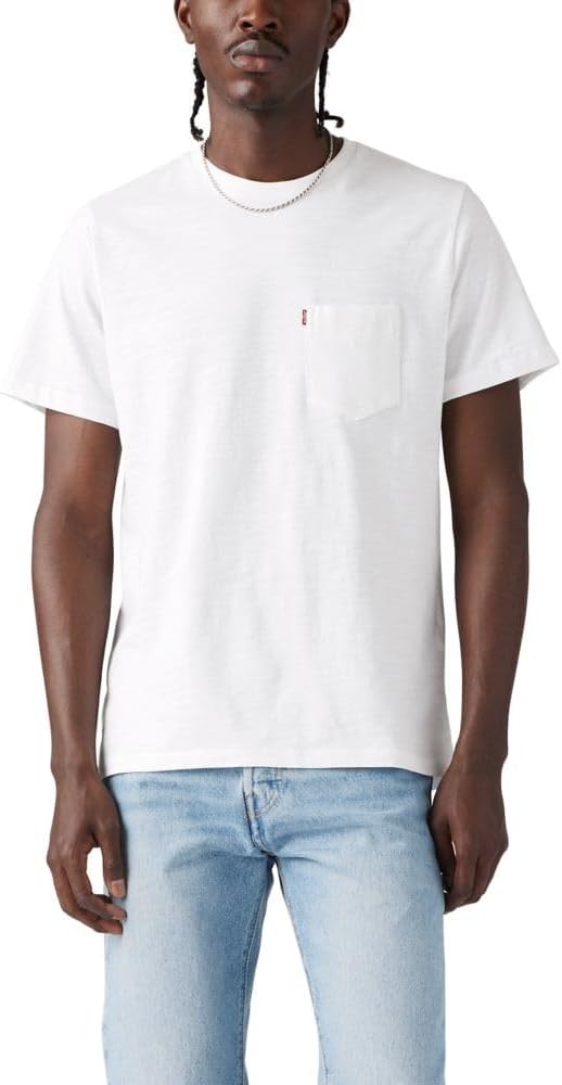 Мужская футболка Levi's с коротким рукавом и классическим карманом (доступна в большом размере), White Jersey
Мужская футболка Levi's с коротким рукавом и классическим карманом (доступна в большом размере), White Jersey