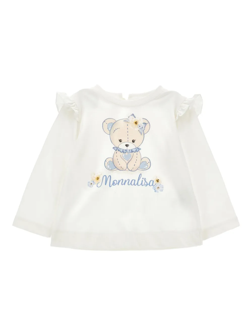Футболка из джерси Monnalisa, белый 
Футболка из джерси Monnalisa, белый