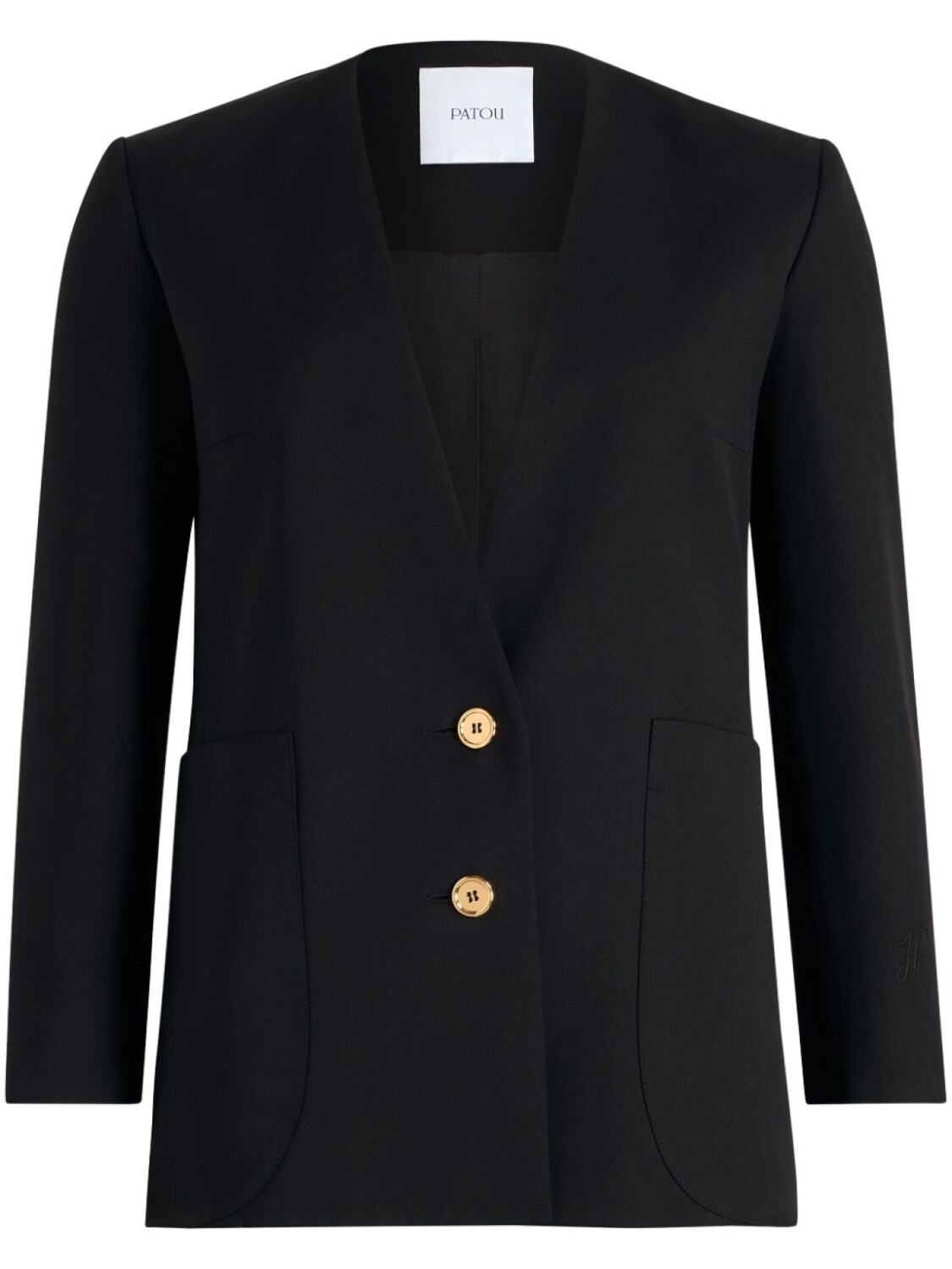 Patou твиловый жакет без воротника, черный
Patou твиловый жакет без воротника, черный