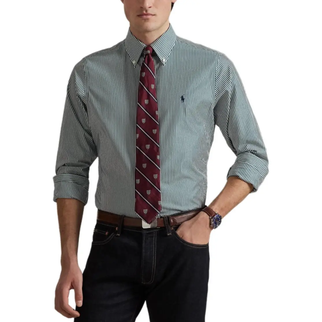 Полосатая рубашка Polo Ralph Lauren, белый
Полосатая рубашка Polo Ralph Lauren, белый