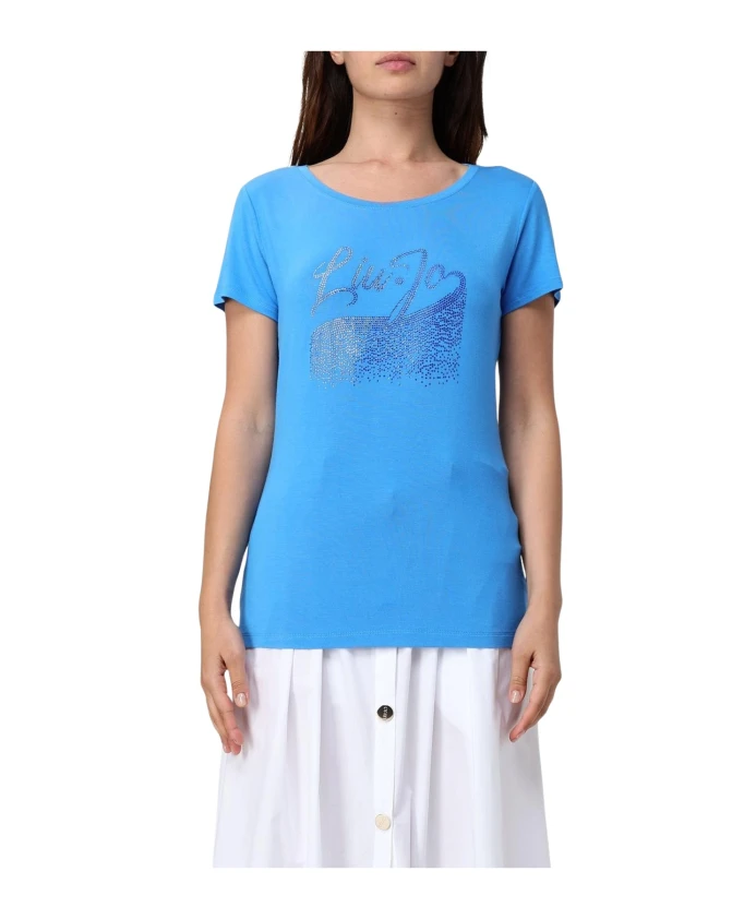 Футболка с графическим рисунком, украшенным стразами. Liu Jo, синий
Футболка с графическим рисунком, украшенным стразами. Liu Jo, синий