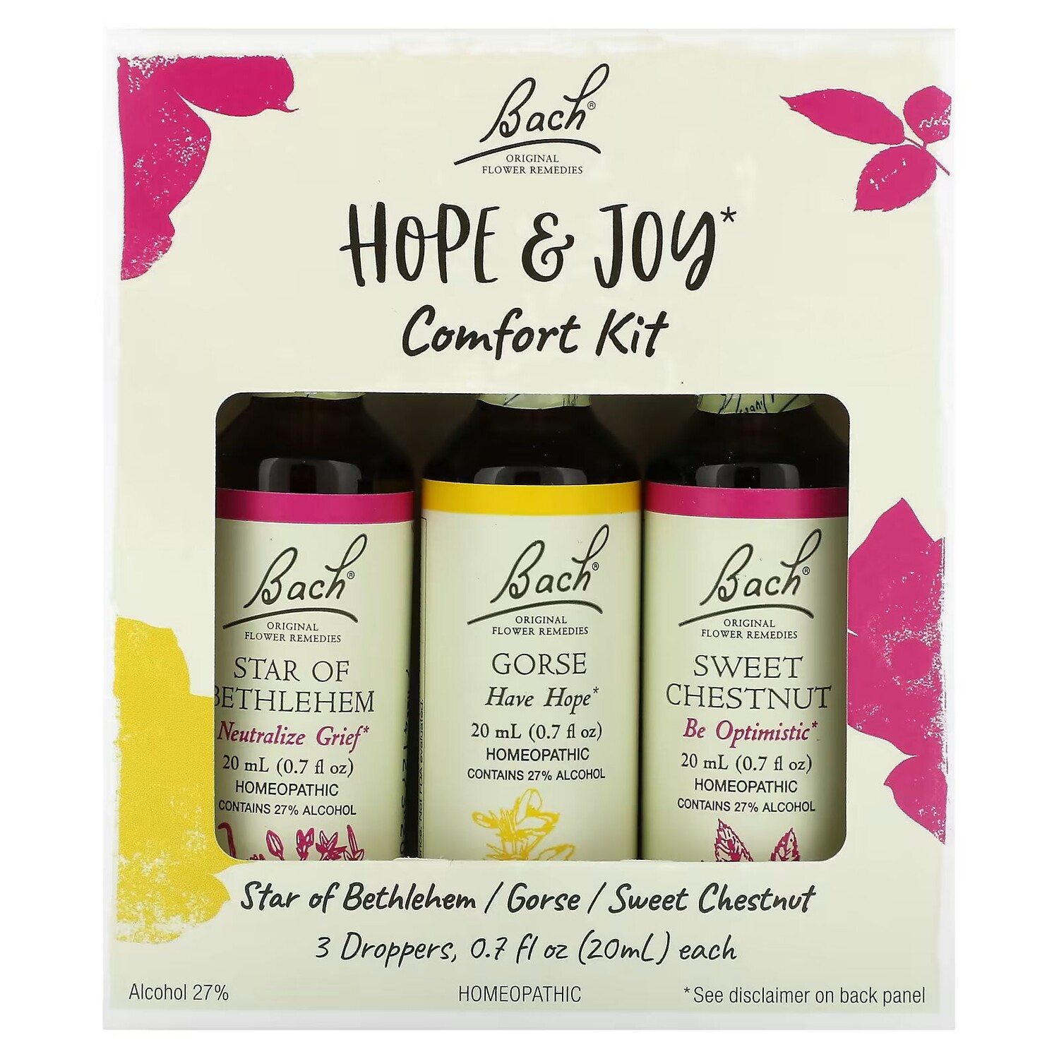 Hope & Joy Comfort Kit, 3 капельницы по 0,7 жидкой унции (20 мл) каждая Bach
Hope & Joy Comfort Kit, 3 капельницы по 0,7 жидкой унции (20 мл) каждая Bach