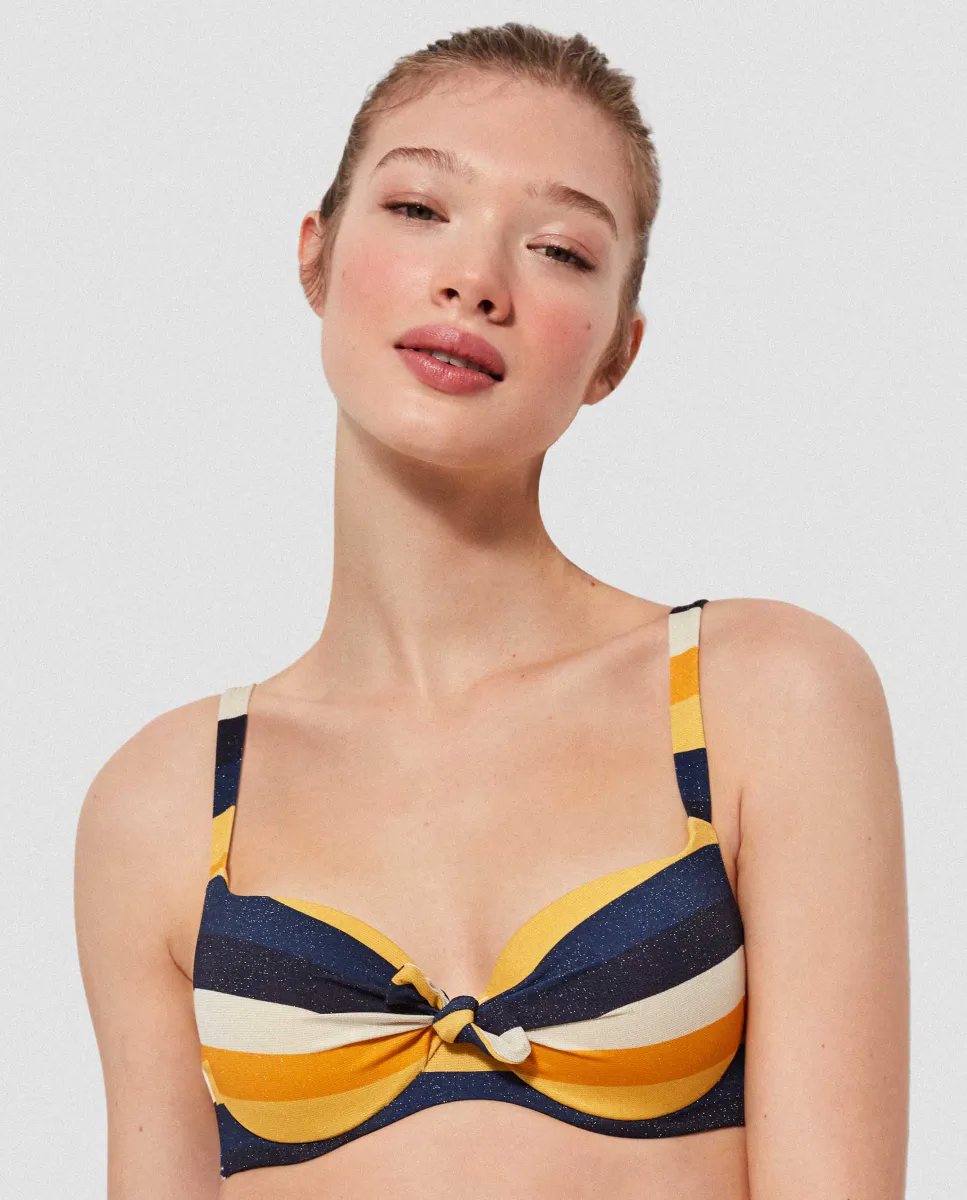 Лиф бикини емкостью из полосатой ткани Gisela, мультиколор
Лиф бикини емкостью из полосатой ткани Gisela, мультиколор