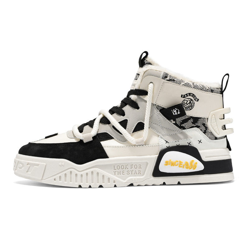 PNKE Скользоустойчивые высокие скейтерские кроссовки мужские - бежево-черные (с флисовой подкладкой), цвет Beige Black (Fleece-Lined)
PNKE Скользоустойчивые высокие скейтерские кроссовки мужские - бежево-черные (с флисовой подкладкой), цвет Beige Black (Fleece-Lined)