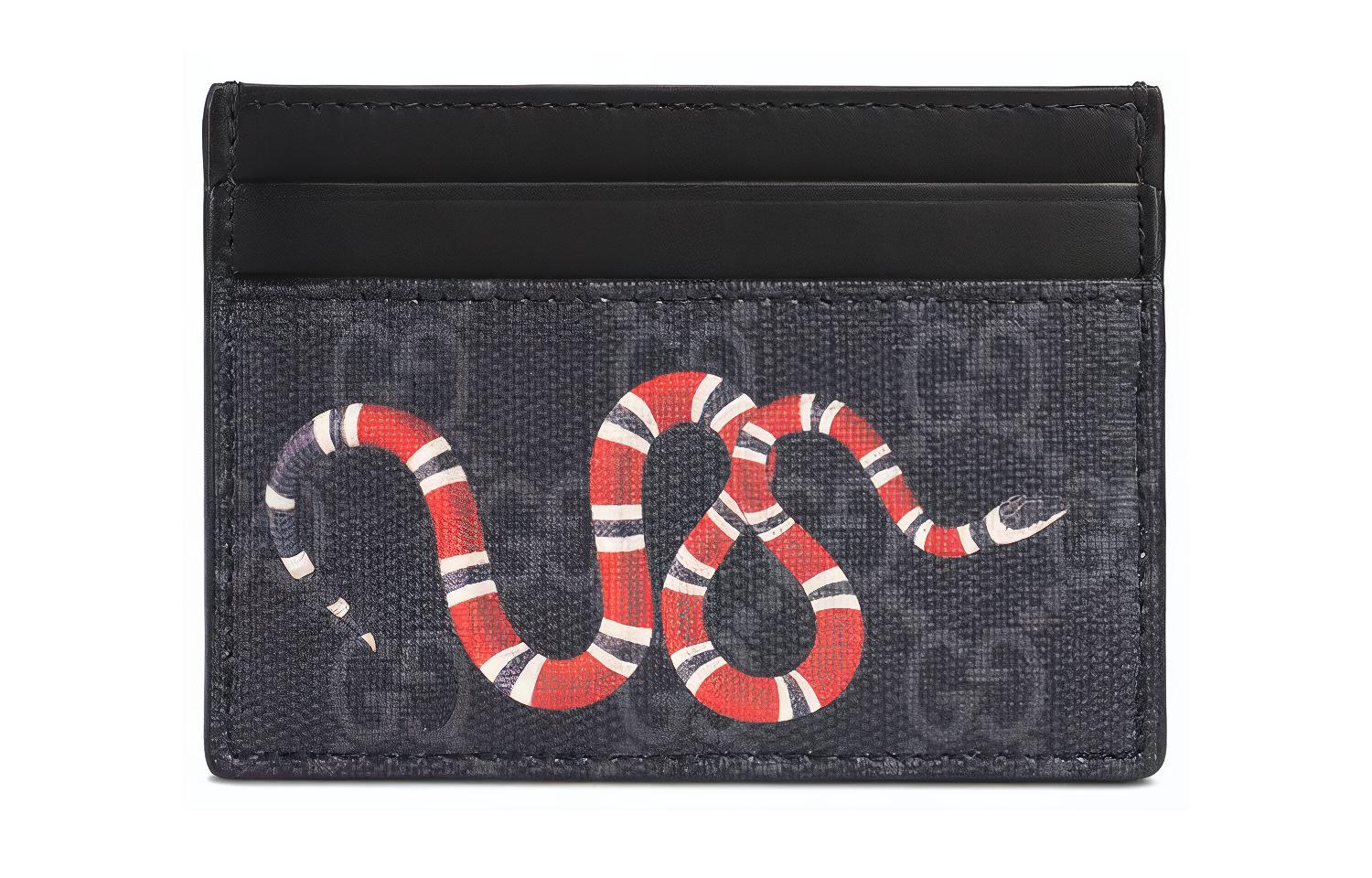 GUCCI Картхолдер Gg Supreme с принтом "королевская змея" черный/красный
GUCCI Картхолдер Gg Supreme с принтом "королевская змея" черный/красный