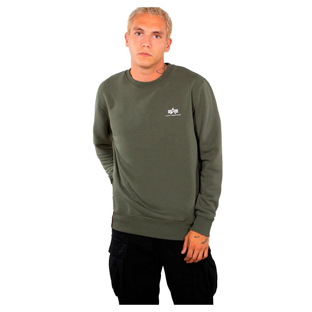 Толстовка Alpha Industries Basic Small Logo, зеленый 
Толстовка Alpha Industries Basic Small Logo, зеленый