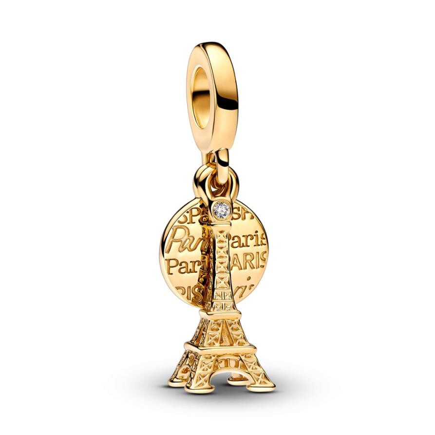 Шарм Paris Eiffel Tower Lab-Grown Diamond Engravable Double Dangle Pandora, покрытие - золото
Шарм Paris Eiffel Tower Lab-Grown Diamond Engravable Double Dangle Pandora, покрытие - золото