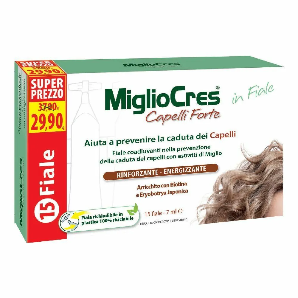 Migliocres Capelli Forte 15 флаконов Дермокосметическое средство для волос F&F
Migliocres Capelli Forte 15 флаконов Дермокосметическое средство для волос F&F