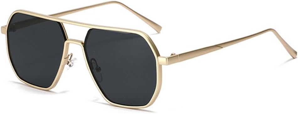 Ретро металлические солнцезащитные очки с двойной перемычкой, многоугольные, женские, с защитой от УФ-излучения UV400, модные мужские солнцезащитные очки HVTVTLA, Golden Grey
Ретро металлические солнцезащитные очки с двойной перемычкой, многоугольные, женские, с защитой от УФ-излучения UV400, модные мужские солнцезащитные очки HVTVTLA, Golden Grey