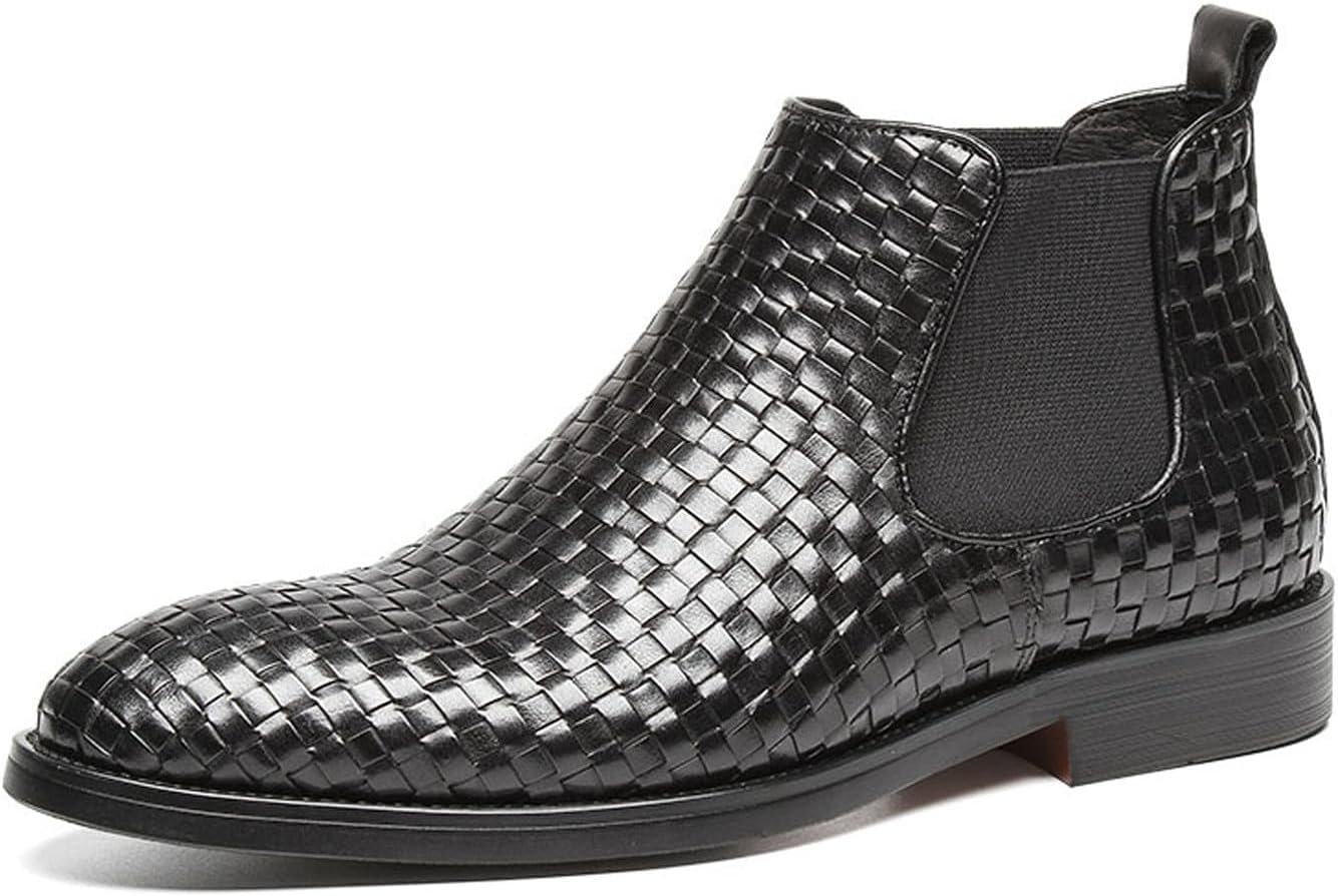 Мужские ботинки Chelsea Santimon Mens из плетеной кожи, стильные ботинки на шнуровке, повседневные ботинки до щиколотки, черные и коричневые
Мужские ботинки Chelsea Santimon Mens из плетеной кожи, стильные ботинки на шнуровке, повседневные ботинки до щиколотки, черные и коричневые