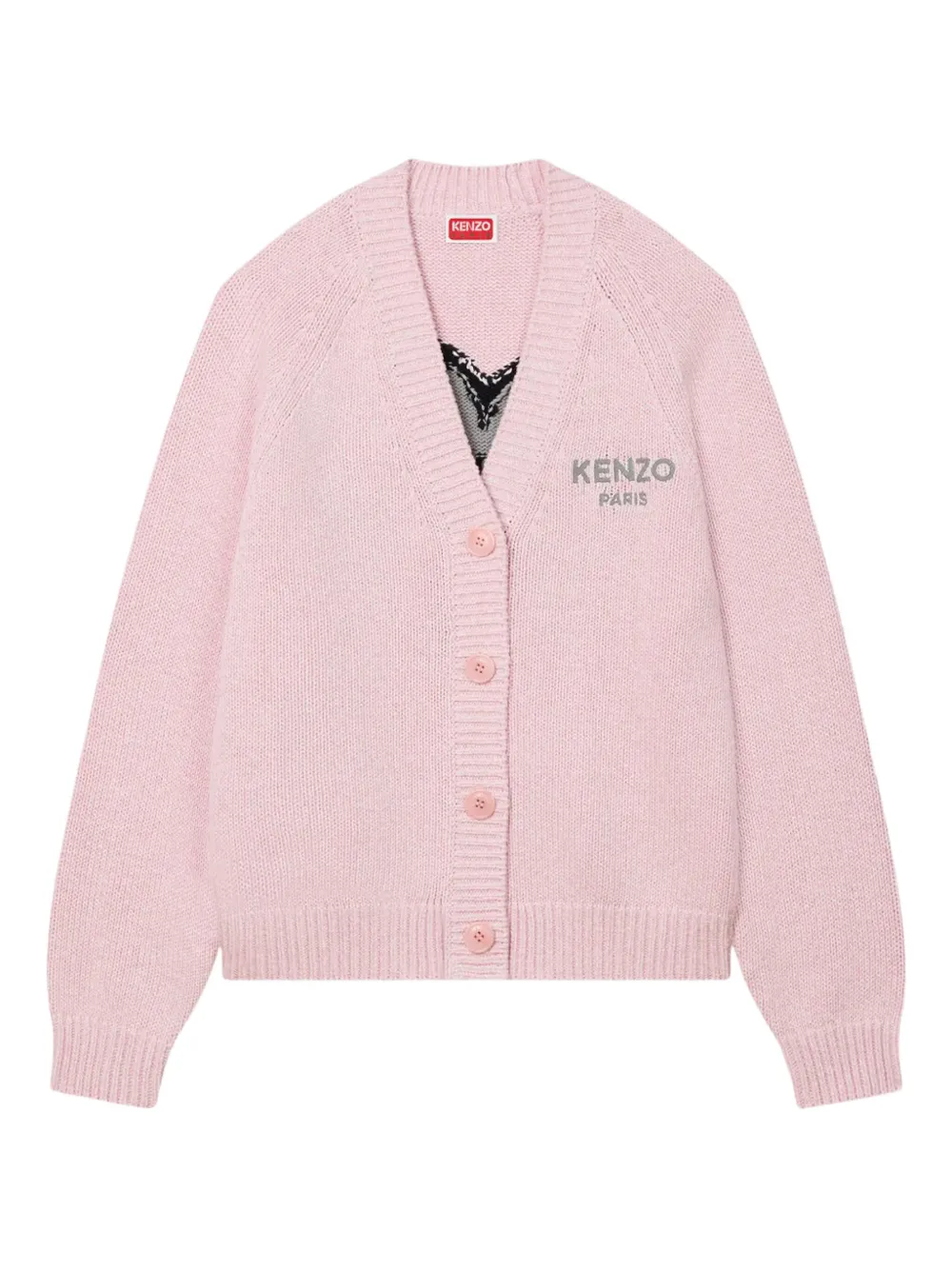 Кардиган с V-образным вырезом и цветком боке Kenzo, розовый
Кардиган с V-образным вырезом и цветком боке Kenzo, розовый