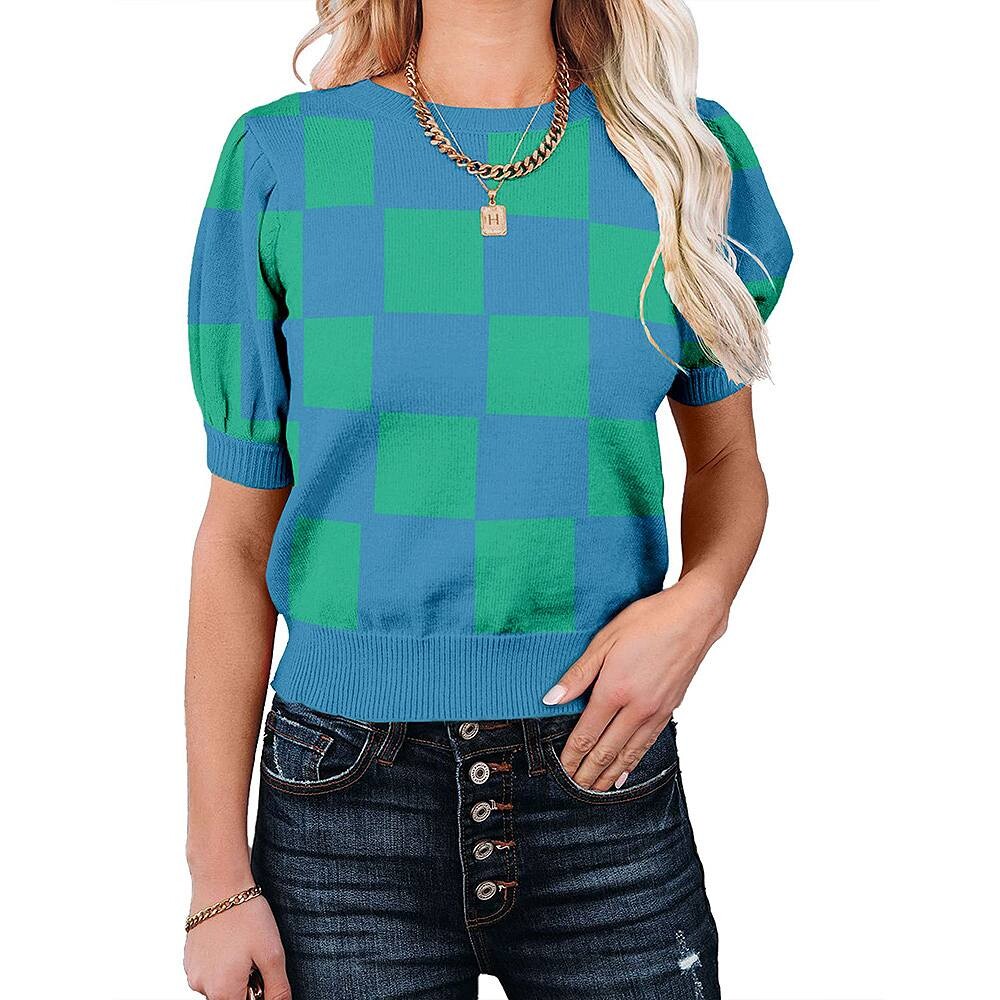 Женские свитера с круглым вырезом, базовый вязаный пуловер, легкие однотонные повседневные свитера, блузка MISSKY, цвет Blue Green Group
Женские свитера с круглым вырезом, базовый вязаный пуловер, легкие однотонные повседневные свитера, блузка MISSKY, цвет Blue Green Group