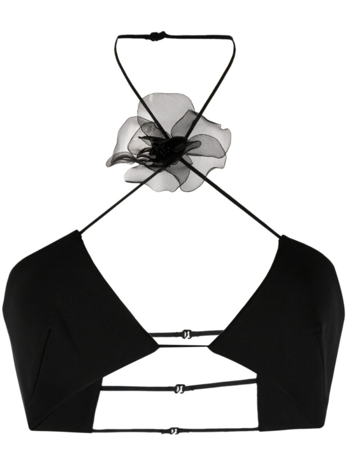 Nensi Dojaka укороченный топ с цветочной аппликацией, черный
Nensi Dojaka укороченный топ с цветочной аппликацией, черный