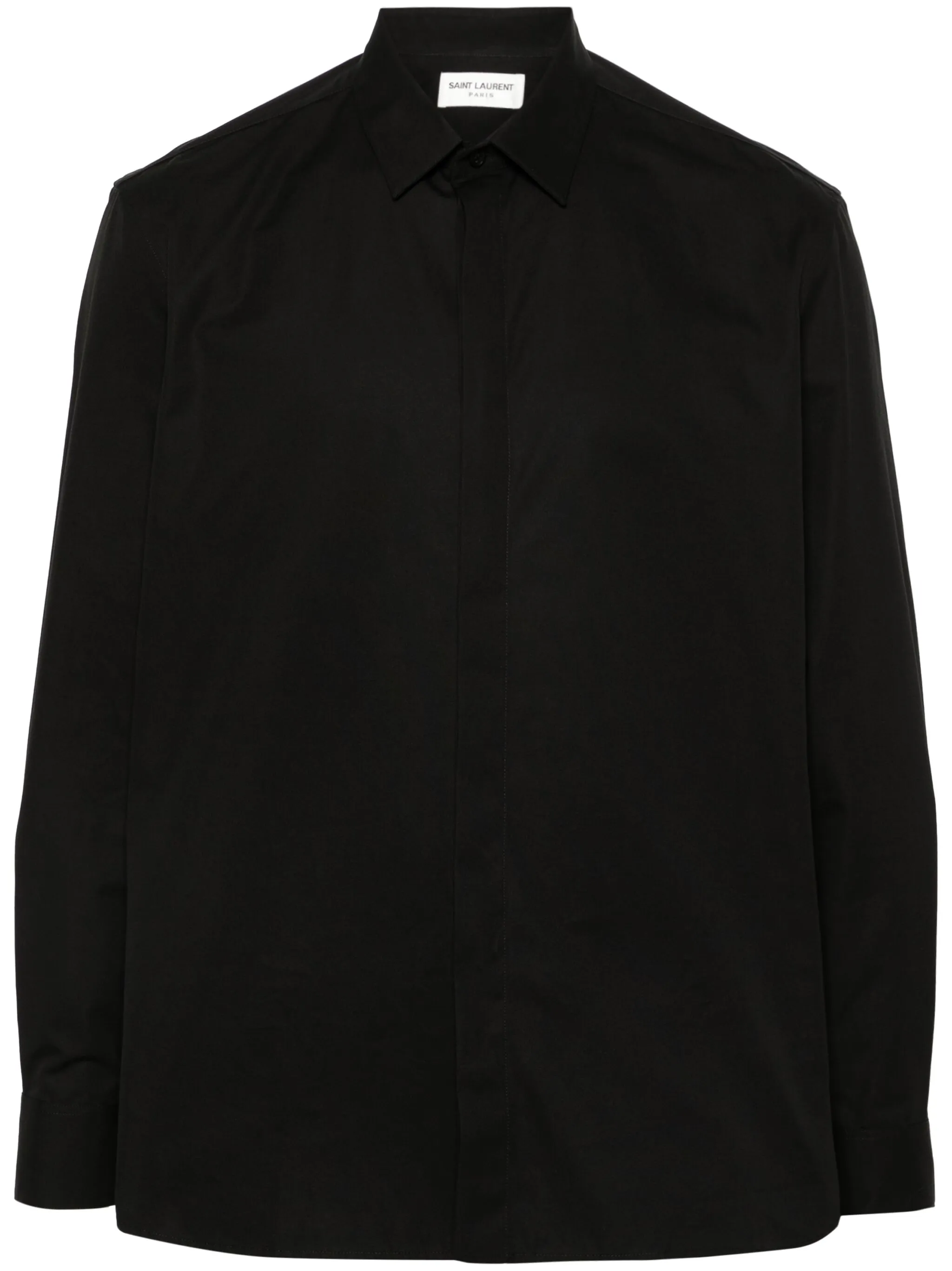 Поплиновая рубашка Saint Laurent, черный
Поплиновая рубашка Saint Laurent, черный