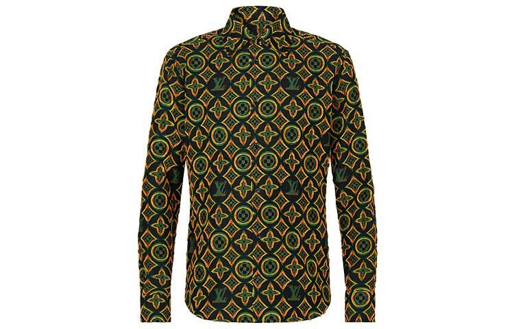 Рубашка мужская зеленая Louis Vuitton, зеленый 
Рубашка мужская зеленая Louis Vuitton, зеленый