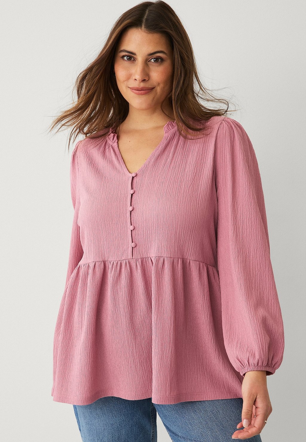 Блуза Ellos Plus collection, светло-розовый
Блуза Ellos Plus collection, светло-розовый