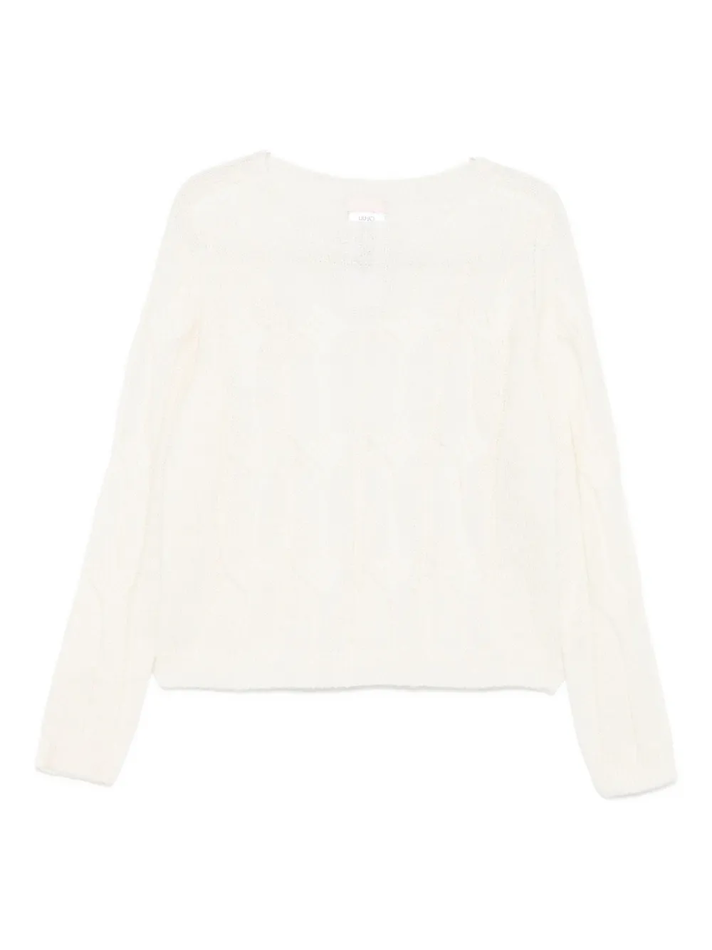 Укороченный свитер с косичками LIU JO, нейтральный
Укороченный свитер с косичками LIU JO, нейтральный