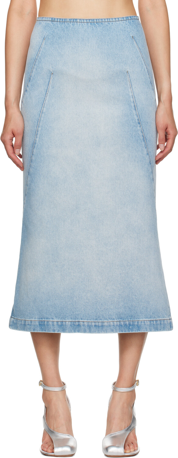 Синяя джинсовая макси-юбка Dries Van Noten 
Синяя джинсовая макси-юбка Dries Van Noten