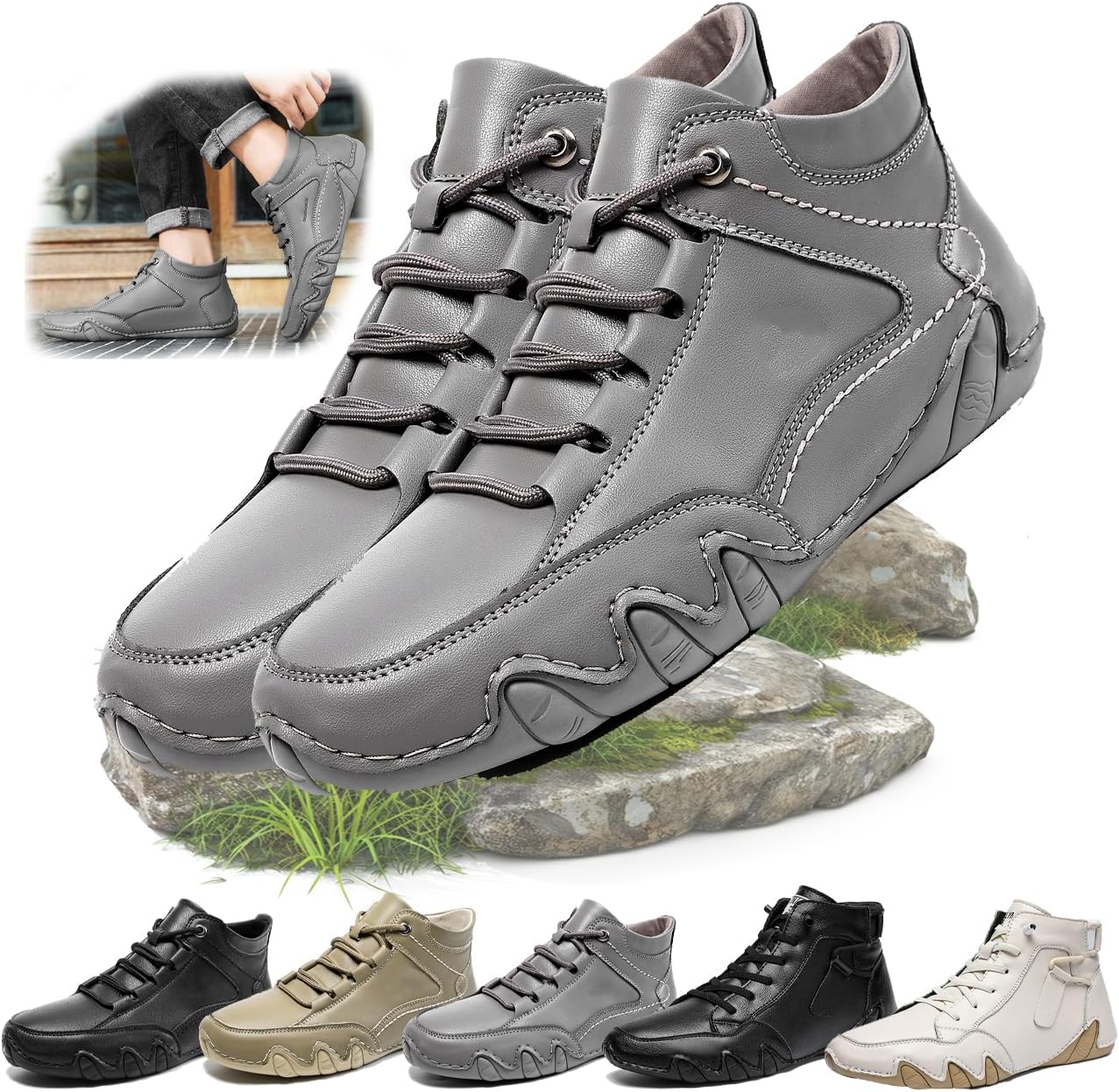 Мужские мягкие лоферы из коровьей кожи средней высоты без шнурков, мужские кожаные кроссовки на шнуровке с платформой и круглыми носками, спортивные теннисные кроссовки для бега, ходьбы и джоггинга Generic, серый
Мужские мягкие лоферы из коровьей кожи средней высоты без шнурков, мужские кожаные кроссовки на шнуровке с платформой и круглыми носками, спортивные теннисные кроссовки для бега, ходьбы и джоггинга Generic, серый