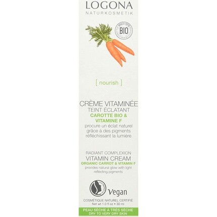 Logona Nourish Витаминный крем для сияющего цвета лица Органическая морковь и витамин F
Logona Nourish Витаминный крем для сияющего цвета лица Органическая морковь и витамин F