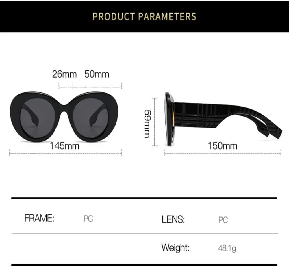 Круглые солнцезащитные очки большого размера для женщин, овальные очки для мужчин, винтажные очки для женщин с защитой от УФ-излучения UV400 MTZJH, Leopard
Круглые солнцезащитные очки большого размера для женщин, овальные очки для мужчин, винтажные очки для женщин с защитой от УФ-излучения UV400 MTZJH, Leopard