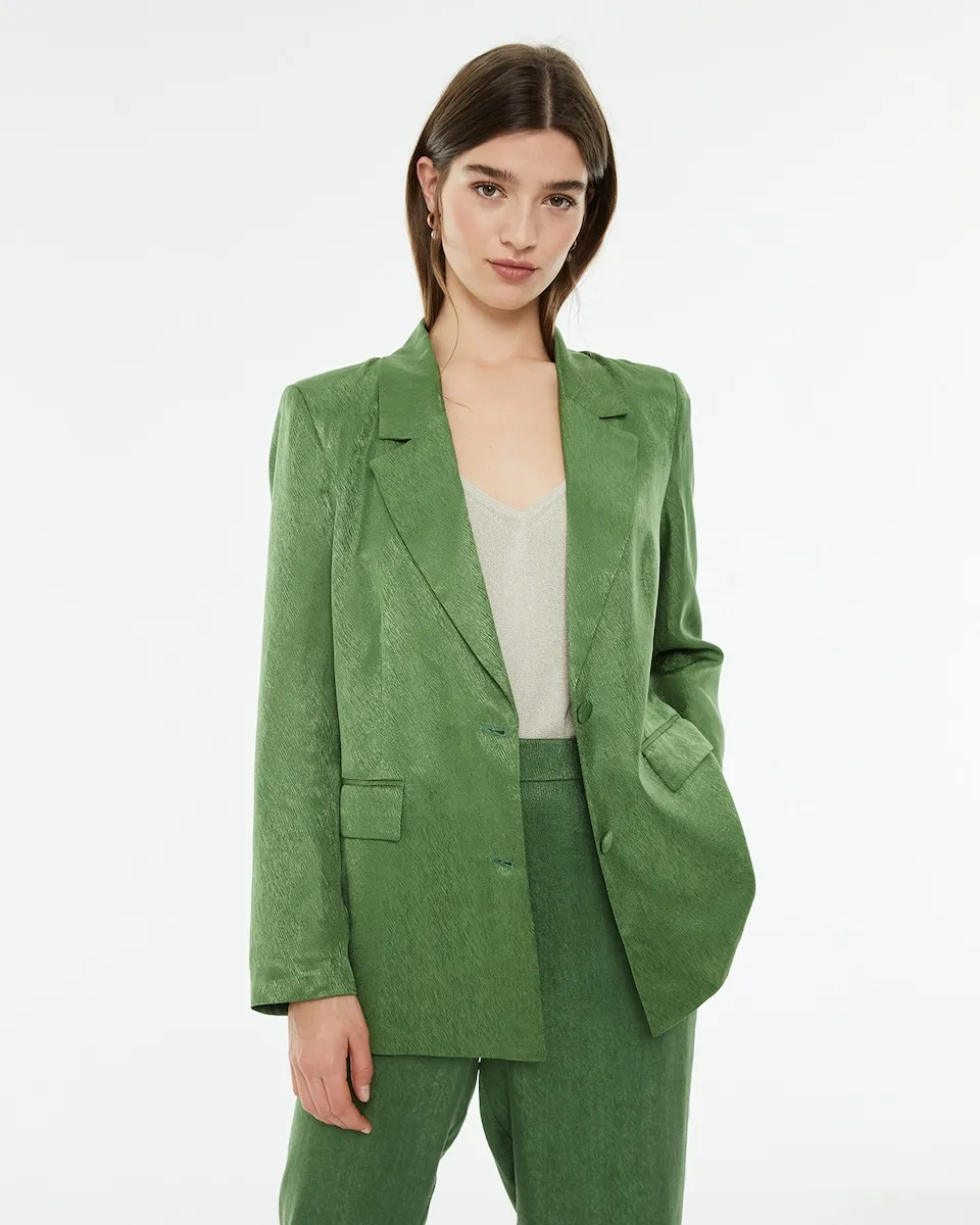Женский жаккардовый пиджак прямого кроя с застежкой на пуговицы System Action, зеленый
Женский жаккардовый пиджак прямого кроя с застежкой на пуговицы System Action, зеленый