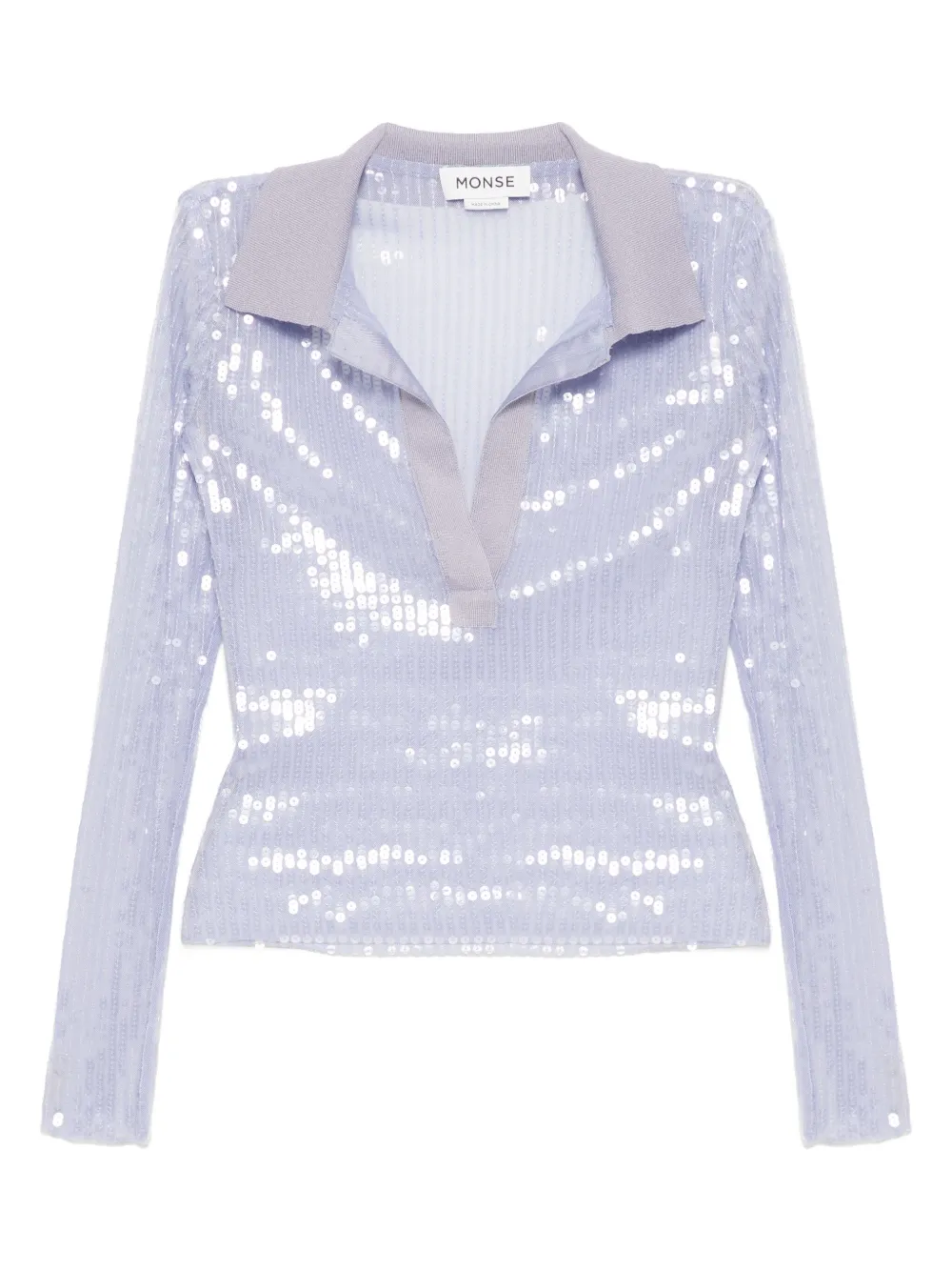 Сетчатый топ с пайетками Monse, фиолетовый
Сетчатый топ с пайетками Monse, фиолетовый