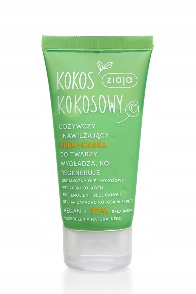 Ziaja, Питательная и увлажняющая крем-маска для лица Кокос-Апельсин, 50 мл
Ziaja, Питательная и увлажняющая крем-маска для лица Кокос-Апельсин, 50 мл