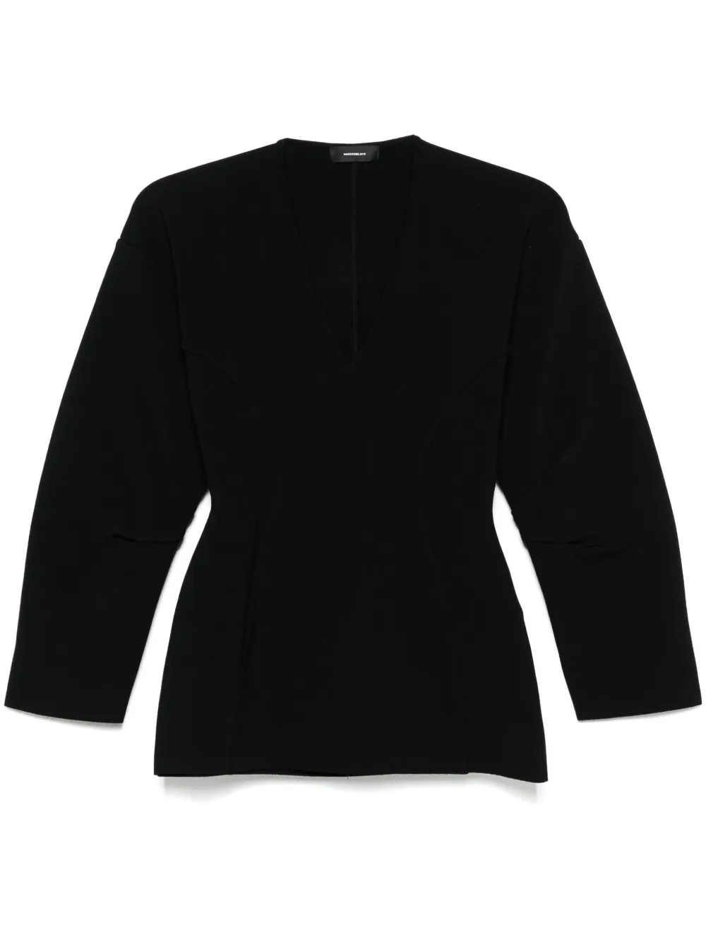 Топ в рубчик WARDROBE.NYC, черный 
Топ в рубчик WARDROBE.NYC, черный