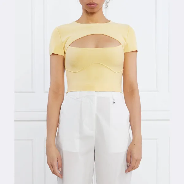 Трикотажная блузка приталенного кроя Patrizia Pepe, желтый
Трикотажная блузка приталенного кроя Patrizia Pepe, желтый