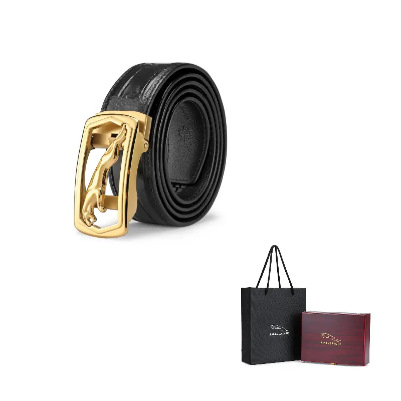 JAGUAR Кожаный ремень из крокодиловой кожи мужской черный 3.40 см, Black
JAGUAR Кожаный ремень из крокодиловой кожи мужской черный 3.40 см, Black