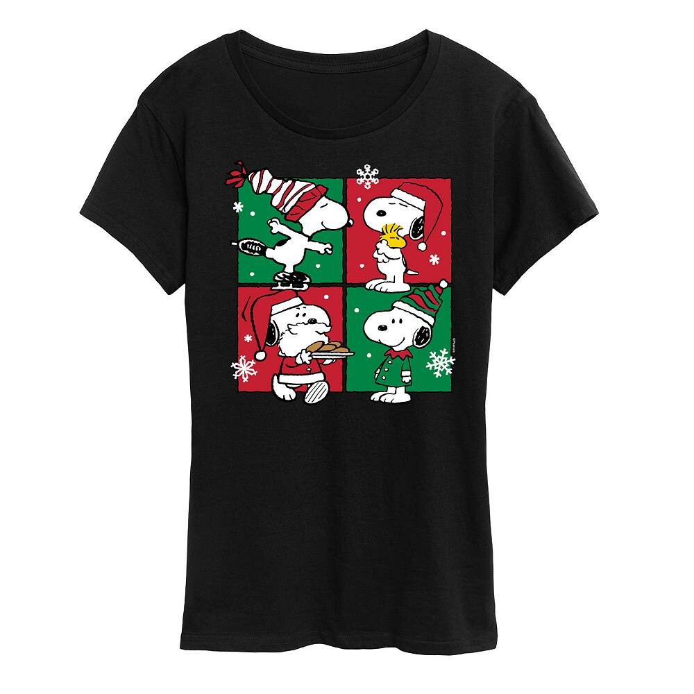 Женская футболка с рисунком Peanuts Snoopy Christmas Grid Licensed Character, черный
Женская футболка с рисунком Peanuts Snoopy Christmas Grid Licensed Character, черный