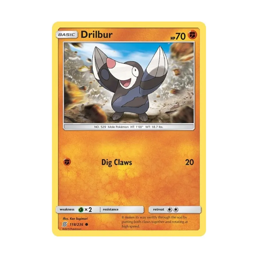 CCG Дрилбур (К) # 118/236, Pokemon - SM - Unified Minds - Singles
CCG Дрилбур (К) # 118/236, Pokemon - SM - Unified Minds - Singles