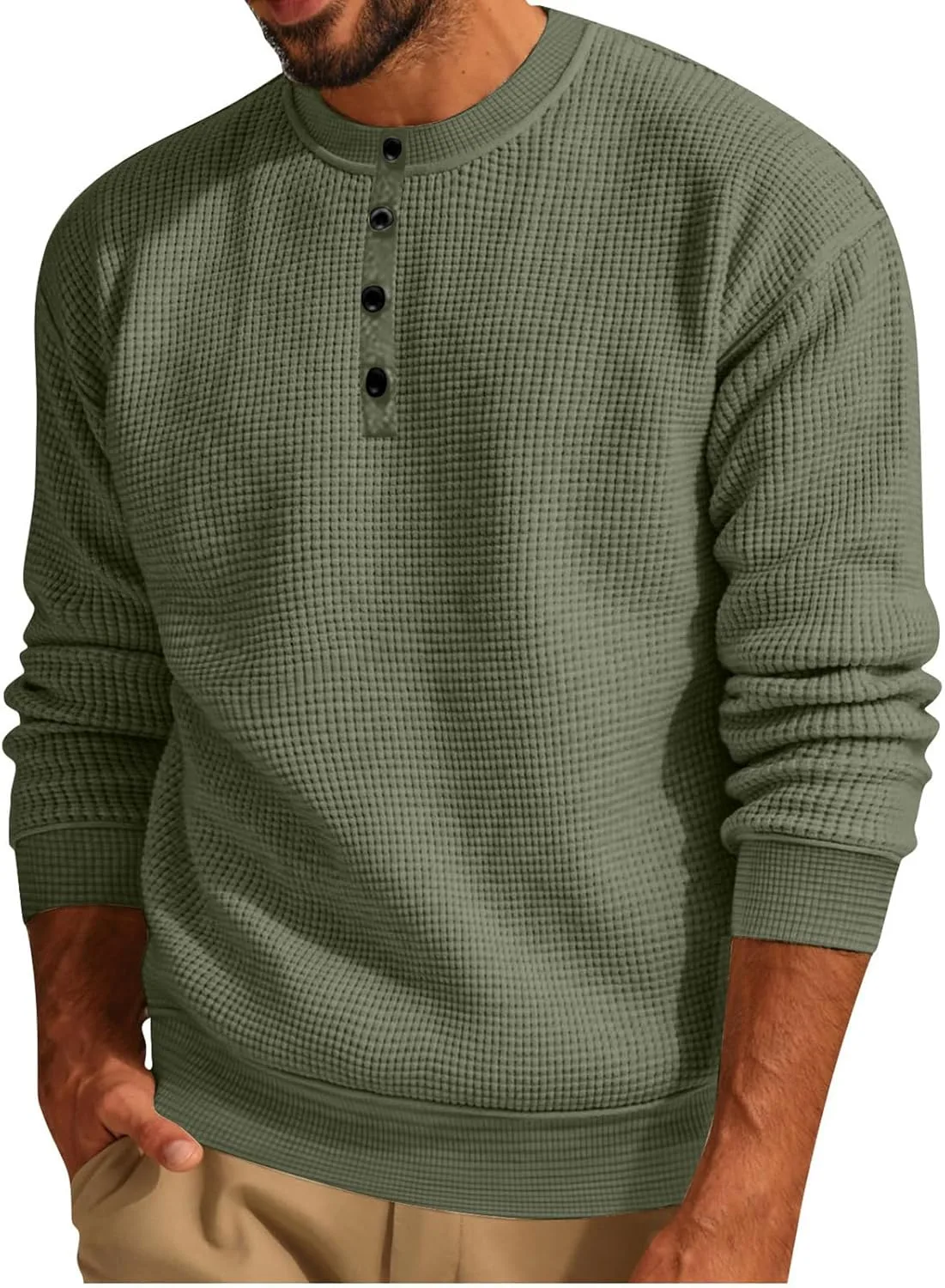 Мужской свитер с вафельной вязкой и длинными рукавами RSZGSWS
Мужской свитер с вафельной вязкой и длинными рукавами RSZGSWS