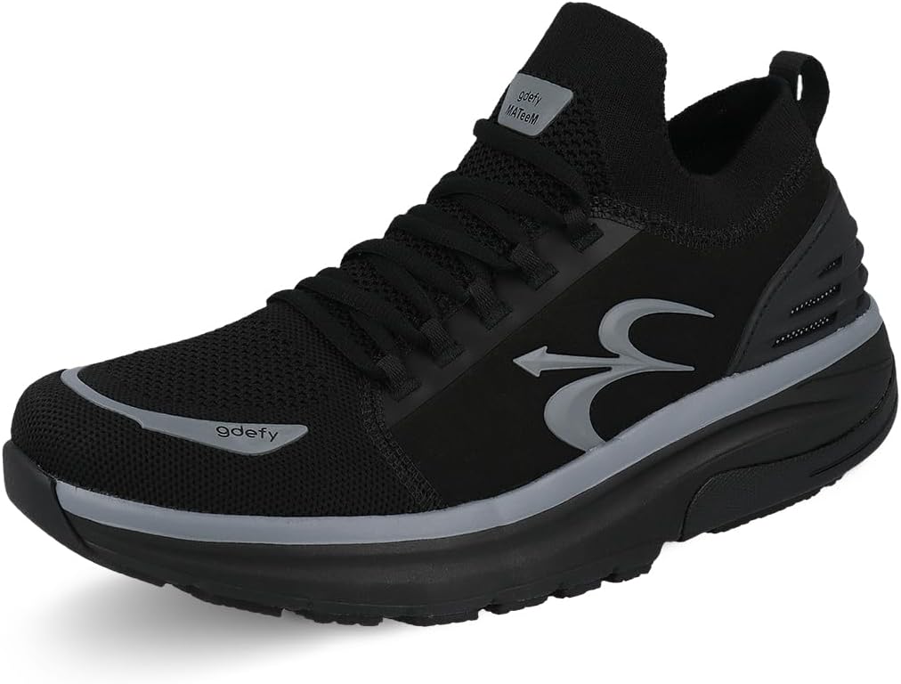 Мужские кроссовки GDEFY MATeeM Cross-Trainer - гибридные кроссовки VersoShock с доказанным эффектом облегчения боли и поддержкой Gravity Defyer, черный/серый
Мужские кроссовки GDEFY MATeeM Cross-Trainer - гибридные кроссовки VersoShock с доказанным эффектом облегчения боли и поддержкой Gravity Defyer, черный/серый