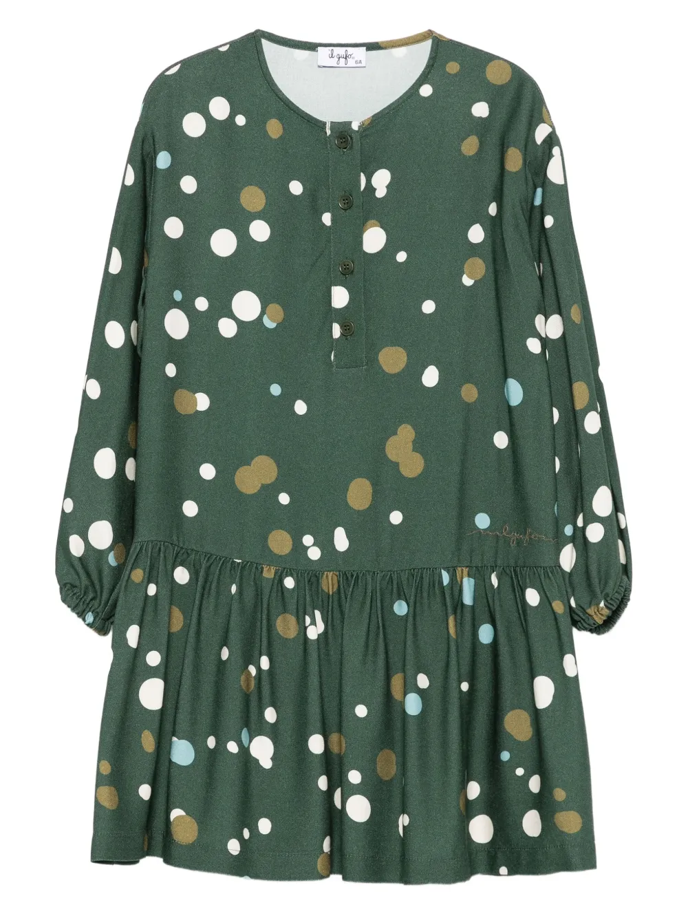 Платье с ярусами и принтом "пузырьки" Il Gufo, зеленый
Платье с ярусами и принтом "пузырьки" Il Gufo, зеленый