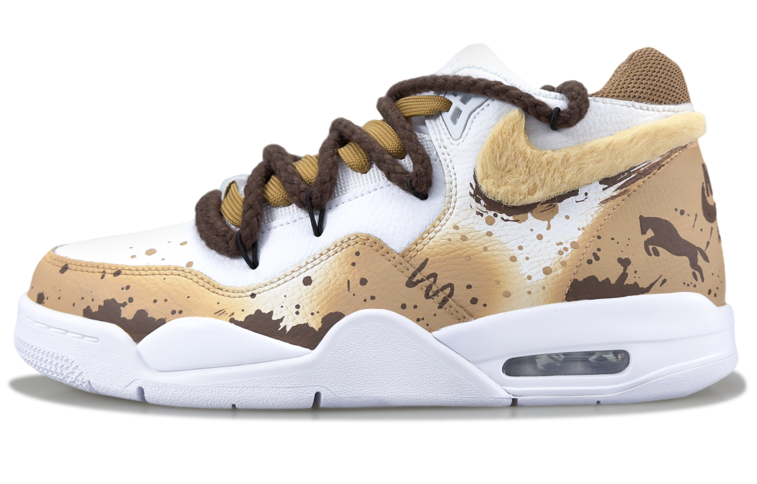 Nike Flight Legacy Golden Horse Treading Sand устойчивые к истиранию кроссовки для баскетбола Mid Top винтажные унисекс Brown
Nike Flight Legacy Golden Horse Treading Sand устойчивые к истиранию кроссовки для баскетбола Mid Top винтажные унисекс Brown