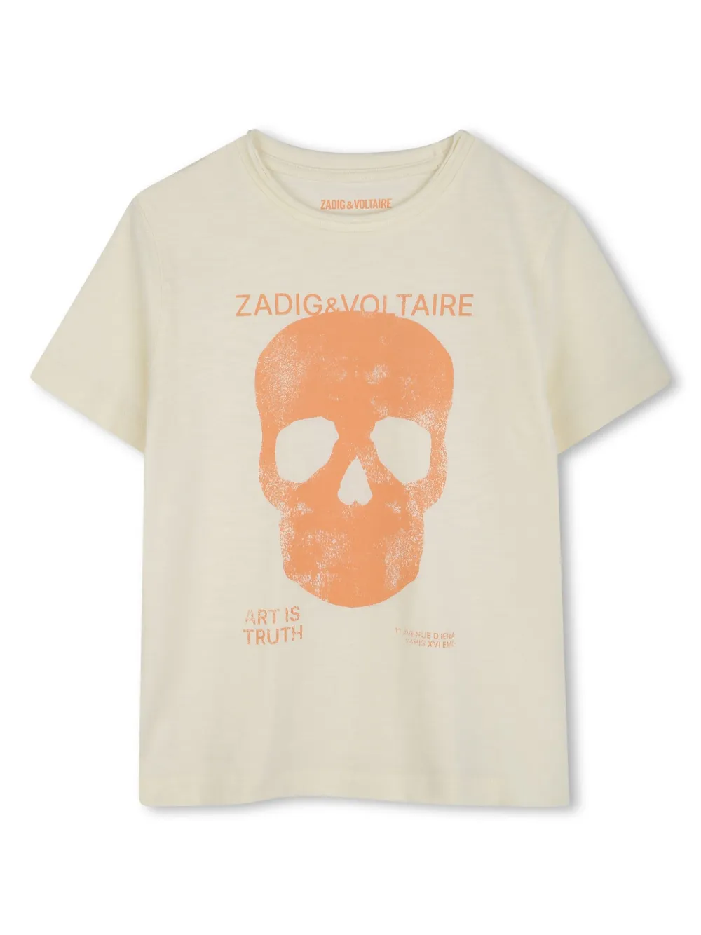 Футболка с логотипом Zadig & Voltaire Kids, нейтральный 
Футболка с логотипом Zadig & Voltaire Kids, нейтральный