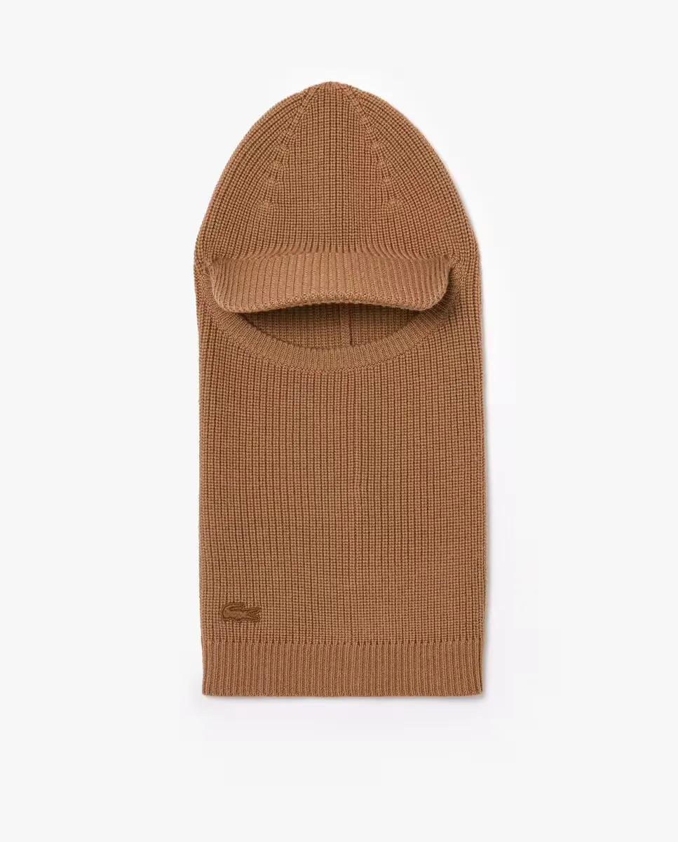 Унисекс коричневая шерстяная балаклава в рубчик с козырьком Lacoste, коричневый
Унисекс коричневая шерстяная балаклава в рубчик с козырьком Lacoste, коричневый