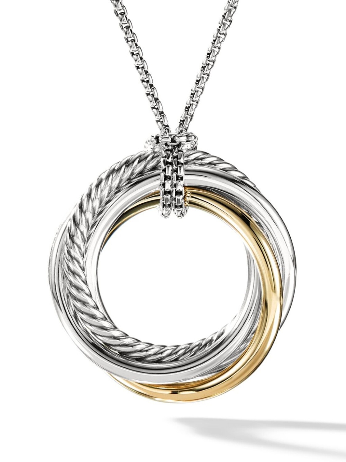 Колье Crossover из желтого золота и серебра David Yurman, серебряный
Колье Crossover из желтого золота и серебра David Yurman, серебряный