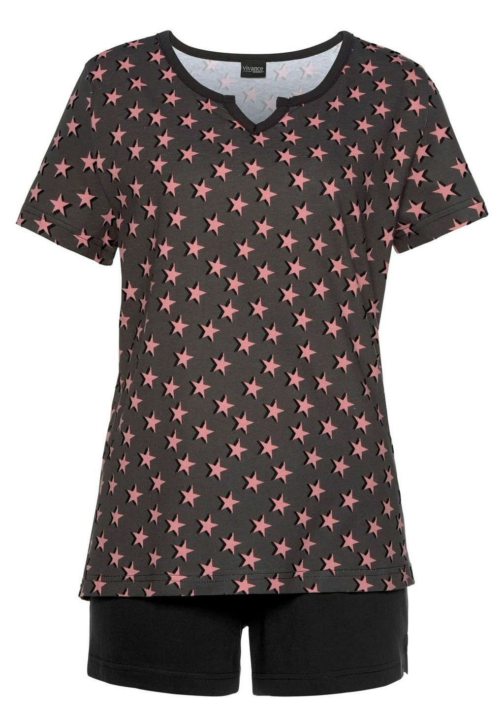 Пижамный комплект SET PACK SHORTY LASCANA, черный 
Пижамный комплект SET PACK SHORTY LASCANA, черный