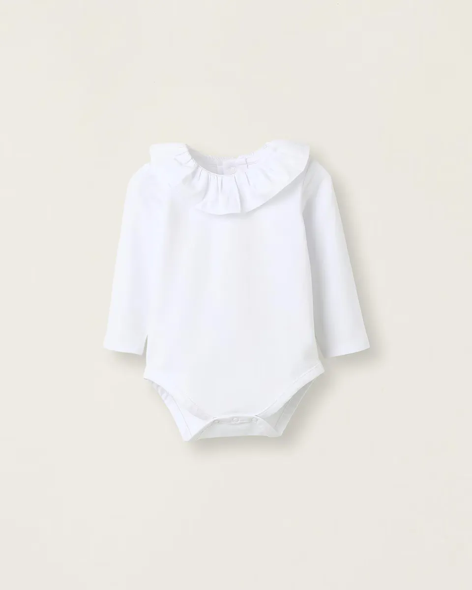 Платье для девочки с длинным рукавом, боди с оборками на шее Zippy, белый
Платье для девочки с длинным рукавом, боди с оборками на шее Zippy, белый