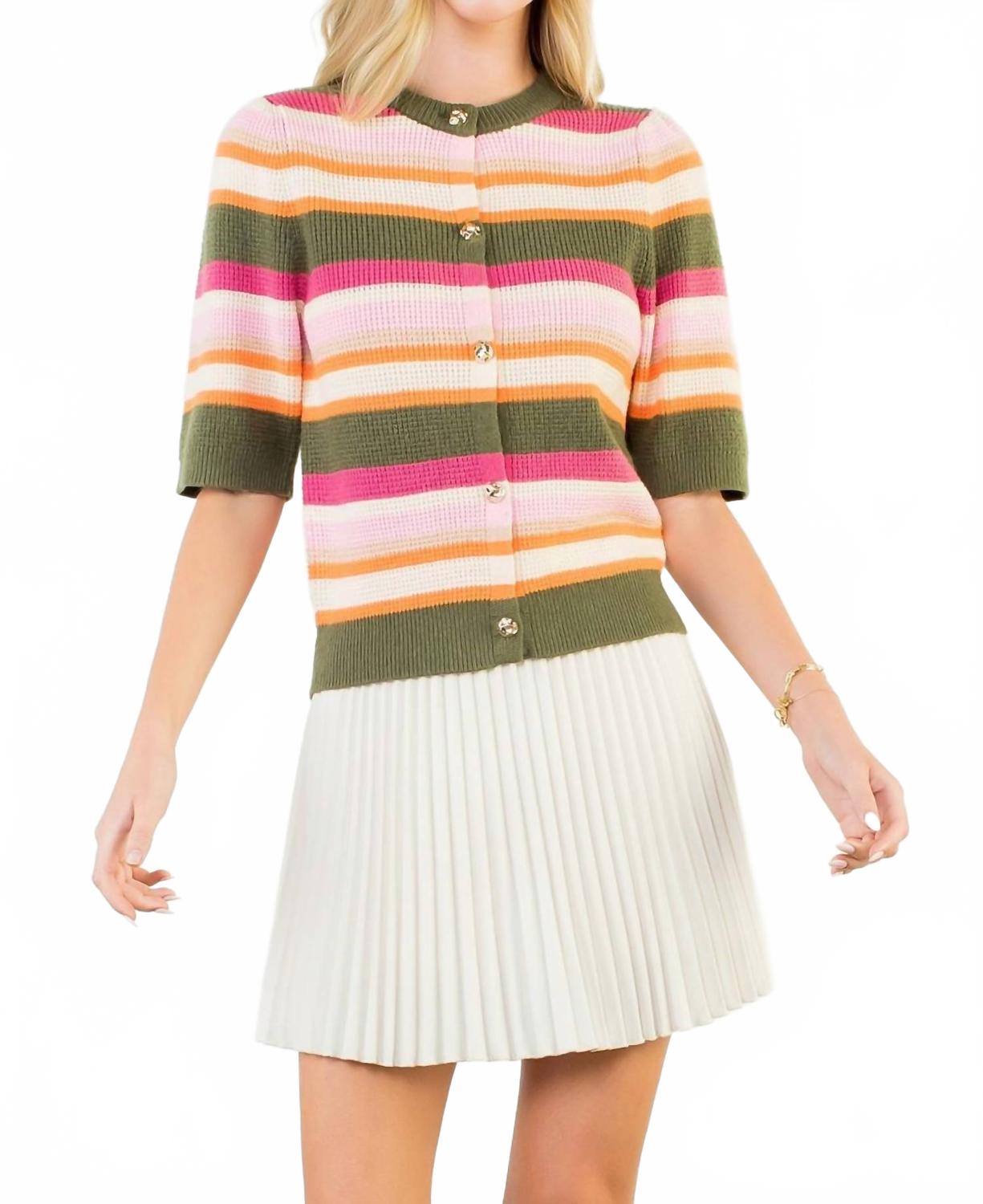 Трикотажный топ с короткими рукавами, разноцветный Thml, Multi
Трикотажный топ с короткими рукавами, разноцветный Thml, Multi