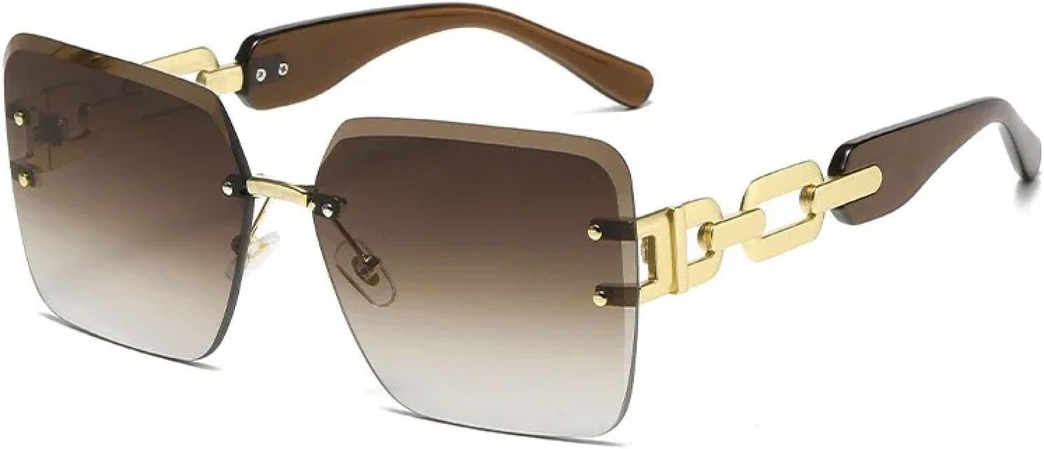 Солнцезащитные очки с защитой от УФ-излучения UV400 | Безободковые панк-очки с крупной металлической оправой | Для женщин и мужчин, для занятий спортом на открытом воздухе и вождения DSVIGF, Tea Tea
Солнцезащитные очки с защитой от УФ-излучения UV400 | Безободковые панк-очки с крупной металлической оправой | Для женщин и мужчин, для занятий спортом на открытом воздухе и вождения DSVIGF, Tea Tea