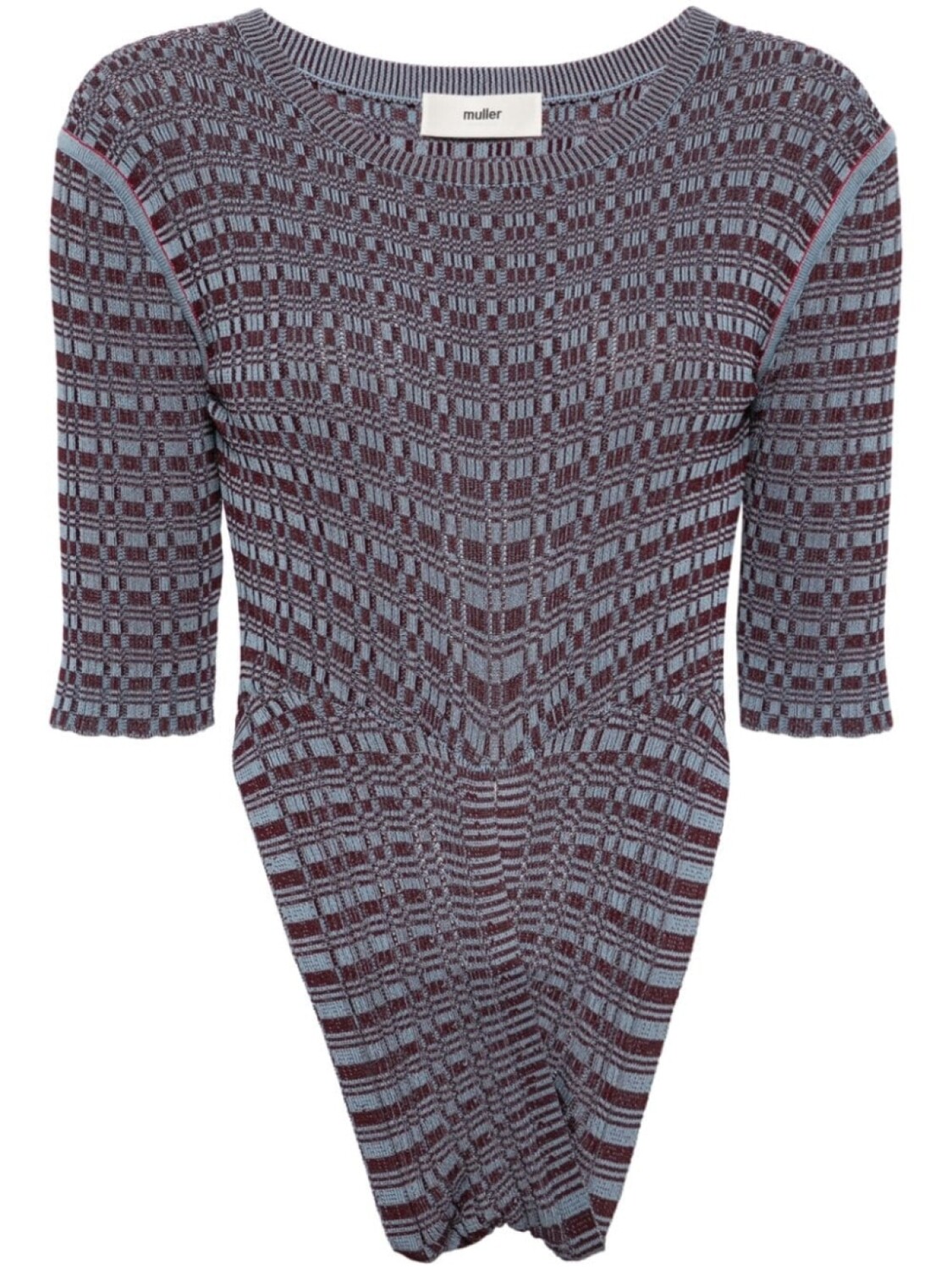 Топ вязки интарсия с узором Muller Of Yoshiokubo, синий
Топ вязки интарсия с узором Muller Of Yoshiokubo, синий